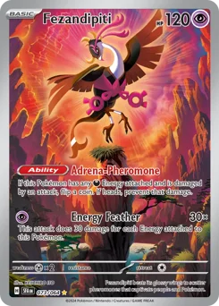 Fezandipiti Pokemon card from Shrouded Fable, card number 73