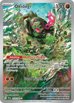 Okidogi Pokemon card from Shrouded Fable, card number 74