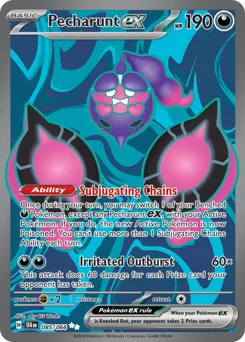 Pecharunt ex Pokemon card from Shrouded Fable, card number 85