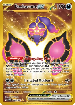 Pecharunt ex Pokemon card from Shrouded Fable, card number 95