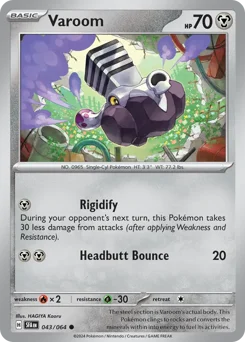 Varoom Pokemon card from Shrouded Fable, card number 43