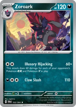 Zoroark Pokemon card from Shrouded Fable, card number 32