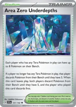 Area Zero Underdepths Pokemon card from Stellar Crown, card number 131
