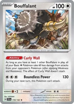 Bouffalant Pokemon card from Stellar Crown, card number 119