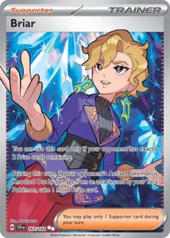 Briar Pokemon card from Stellar Crown, card number 163