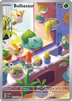 Bulbasaur Pokemon card from Stellar Crown, card number 143