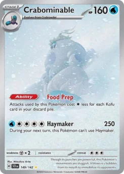 Crabominable Pokemon card from Stellar Crown, card number 149