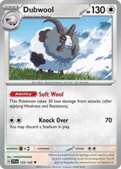 Dubwool Pokemon card from Stellar Crown, card number 125