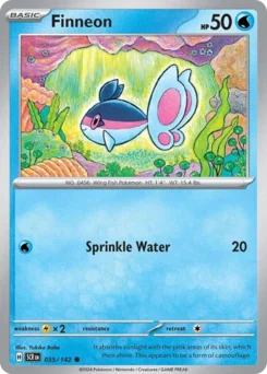 Finneon Pokemon card from Stellar Crown, card number 35