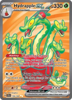 Hydrapple ex Pokemon card from Stellar Crown, card number 156