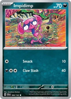 Impidimp Pokemon card from Stellar Crown, card number 94