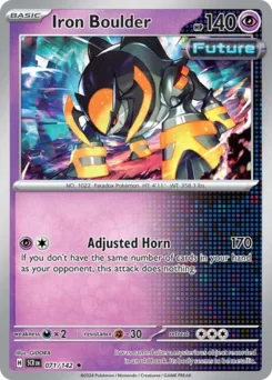 Iron Boulder Pokemon card from Stellar Crown, card number 71