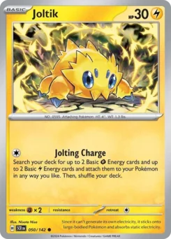 Joltik Pokemon card from Stellar Crown, card number 50