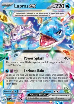 Lapras ex Pokemon card from Stellar Crown, card number 32
