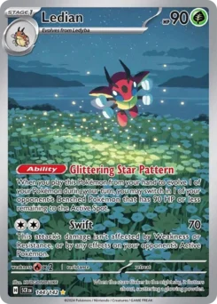 Ledian Pokemon card from Stellar Crown, card number 144