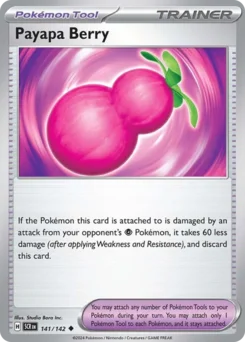 Payapa Berry Pokemon card from Stellar Crown, card number 141