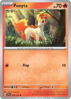 Ponyta Pokemon card from Stellar Crown, card number 19