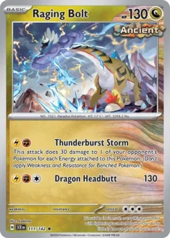 Raging Bolt Pokemon card from Stellar Crown, card number 111