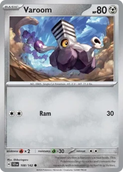 Varoom Pokemon card from Stellar Crown, card number 108