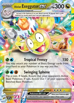 Alolan Exeggutor ex Pokemon card from Surging Sparks, card number 133