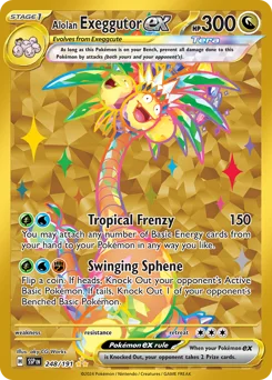 Alolan Exeggutor ex Pokemon card from Surging Sparks, card number 248