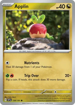 Applin Pokemon card from Surging Sparks, card number 138