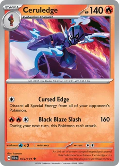 Ceruledge Pokemon card from Surging Sparks, card number 35