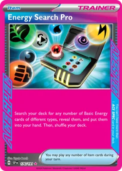 Energy Search Pro Pokemon card from Surging Sparks, card number 176