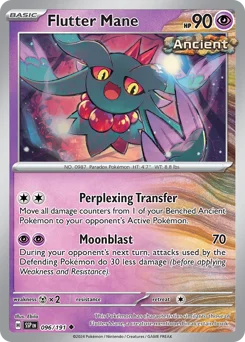 Flutter Mane Pokemon card from Surging Sparks, card number 96