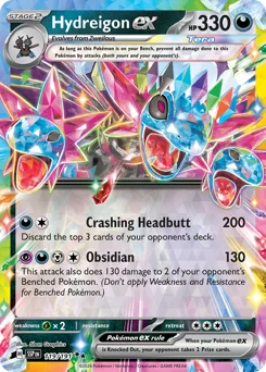 Hydreigon ex Pokemon card from Surging Sparks, card number 119
