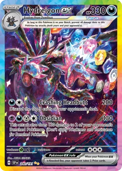 Hydreigon ex Pokemon card from Surging Sparks, card number 240