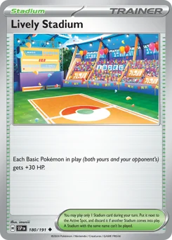 Lively Stadium Pokemon card from Surging Sparks, card number 180
