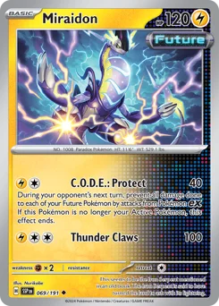 Miraidon Pokemon card from Surging Sparks, card number 69