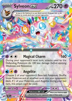 Sylveon ex Pokemon card from Surging Sparks, card number 86