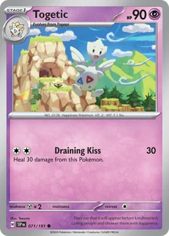 Togetic Pokemon card from Surging Sparks, card number 71