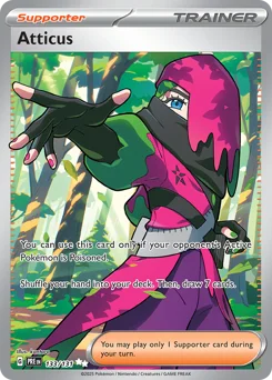 Atticus Pokemon card from Prismatic Evolutions, card number 133