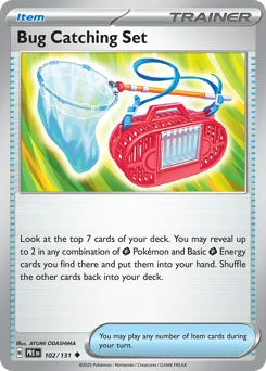 Bug Catching Set Pokemon card from Prismatic Evolutions, card number 102