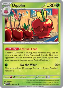 Dipplin Pokemon card from Prismatic Evolutions, card number 10
