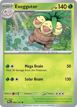 Exeggutor Pokemon card from Prismatic Evolutions, card number 2