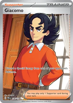 Giacomo Pokemon card from Prismatic Evolutions, card number 138