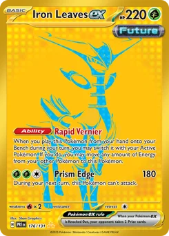 Iron Leaves ex Pokemon card from Prismatic Evolutions, card number 176