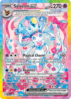 Sylveon ex Pokemon card from Prismatic Evolutions, card number 156
