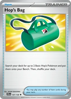 Hop's Bag Pokemon card from Journey Together, card number 147