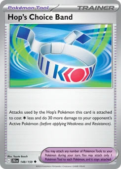 Hop's Choice Band Pokemon card from Journey Together, card number 148