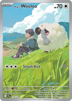 Hop's Wooloo Pokemon card from Journey Together, card number 170