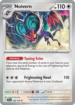 Noivern Pokemon card from Journey Together, card number 128