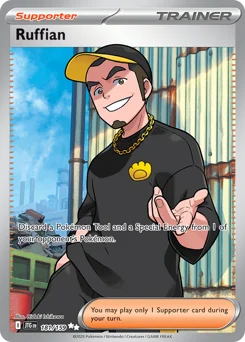 Ruffian Pokemon card from Journey Together, card number 181
