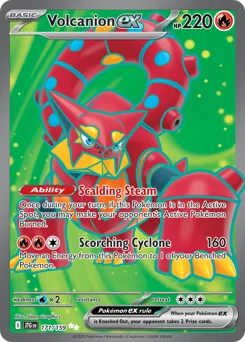 Volcanion ex Pokemon card from Journey Together, card number 171