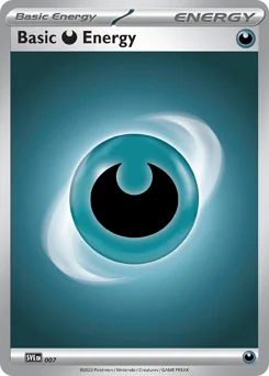 Basic Darkness Energy Pokemon card from Scarlet & Violet Energies, card number 7
