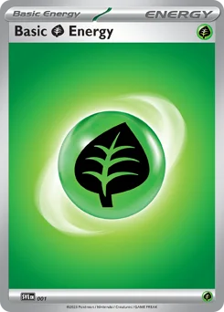 Basic Grass Energy Pokemon card from Scarlet & Violet Energies, card number 1